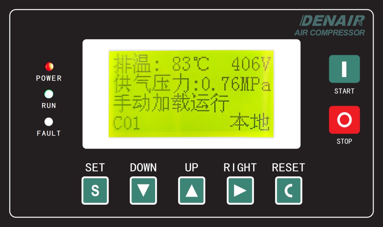 空氣壓縮機(jī)控制面板功能分析